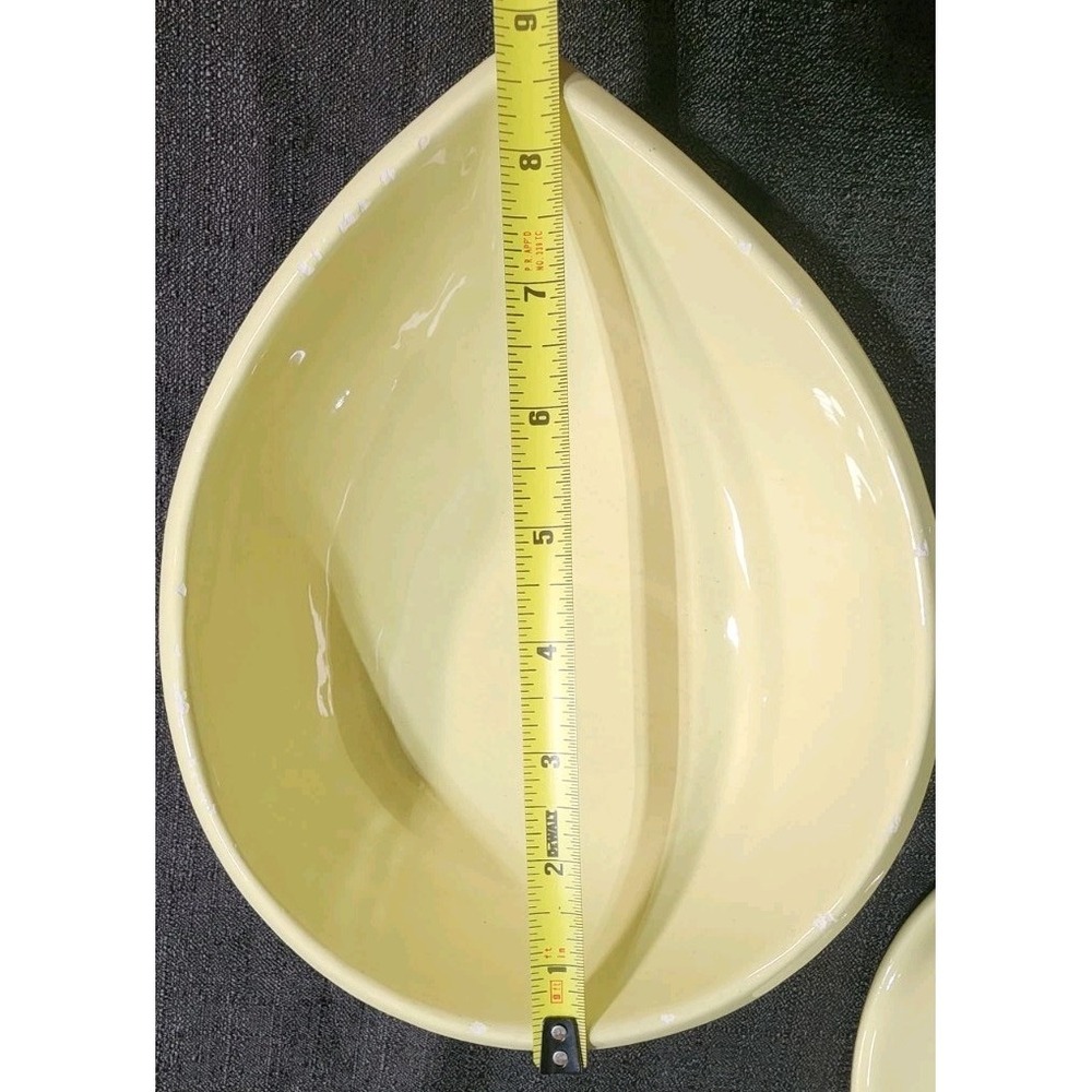 Hotel Charter Club Spa Yellow Teardrop Serving Bowls Set of 3 Made In Italy - Picture 9 of 10